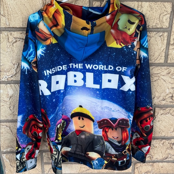 Roblox, pullover hoodie, Colorful Graphic Hoodie Size XLarge NWOT - Picture 5 of 6